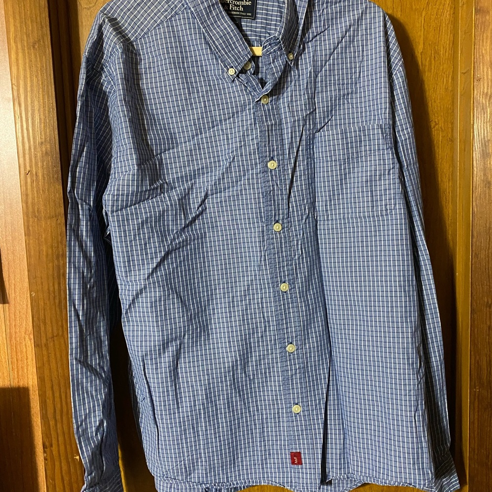 Abercrombie & Fitch Blue Checkered Men's Shirt